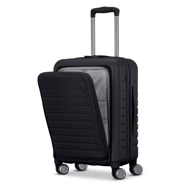 American Tourister Open Front Hardside Carry On Spinner Wheels Suitcase