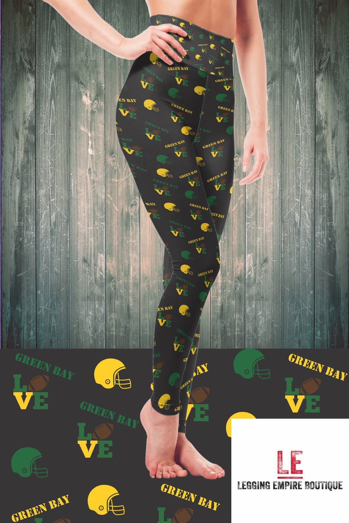Green Bay Girl Football Leggings