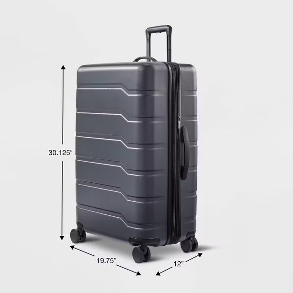 Hardside Large Checked Spinner Wheels Suitcase - Open Story™