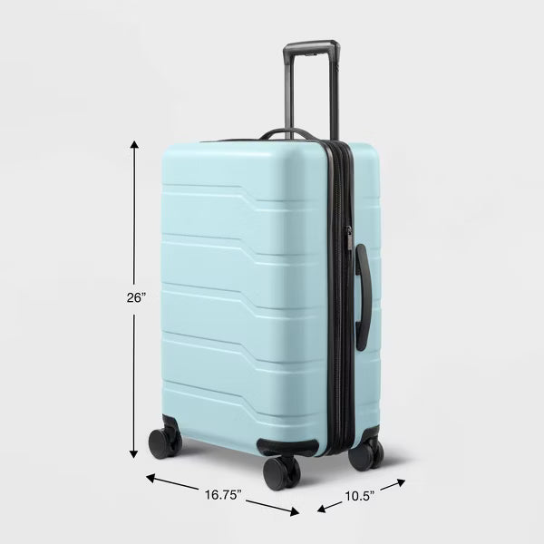 Hardside Medium Checked Spinner Wheels Suitcase - Open Story
