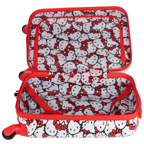 Hello Kitty Hardside Carry On Spinner Wheels Suitcase - Red/White
