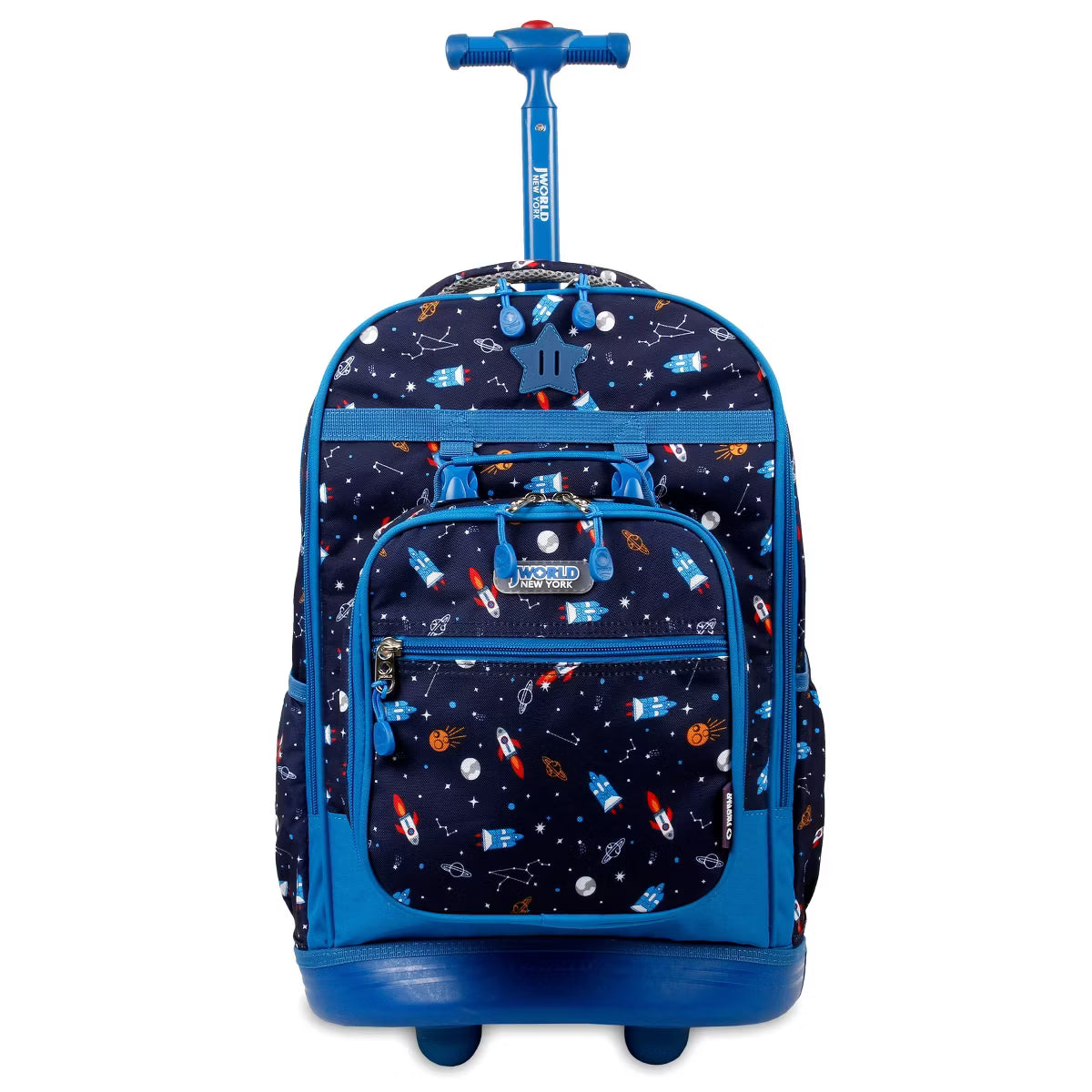 J World Duo 18" Rolling Backpack and Lunch Bag - Spaceship