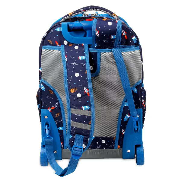 J World Duo 18" Rolling Backpack and Lunch Bag - Spaceship