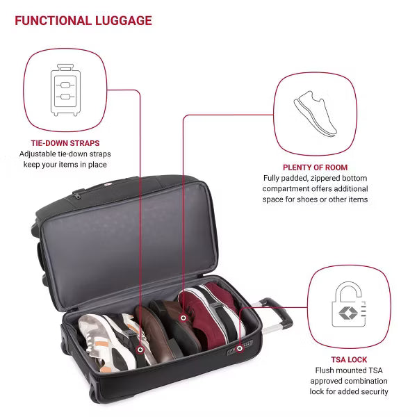 SWISSGEAR Zurich Wheeled 48L Duffel Bag - Black