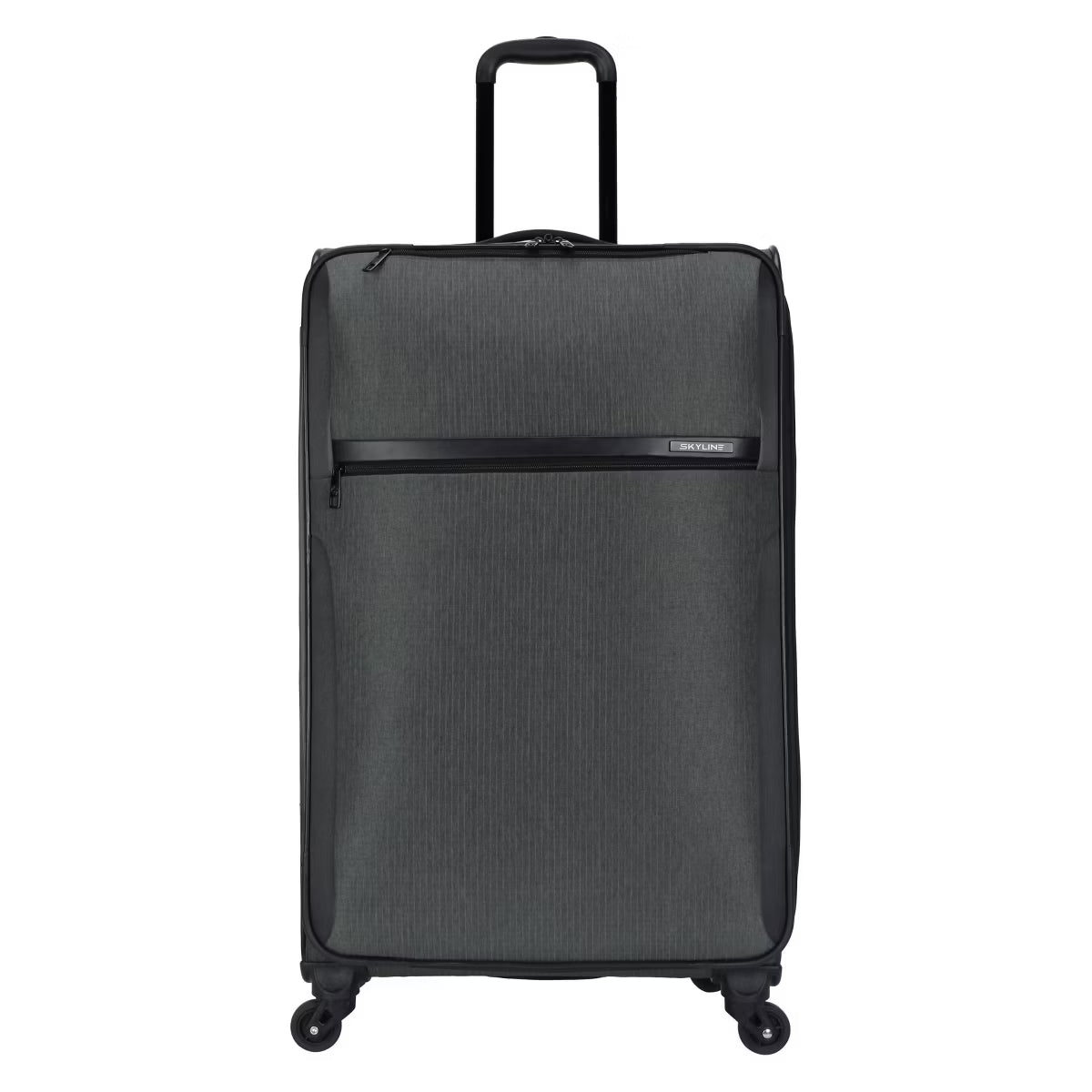 Skyline Large Checked Spinner Wheels Suitcase - Gray
