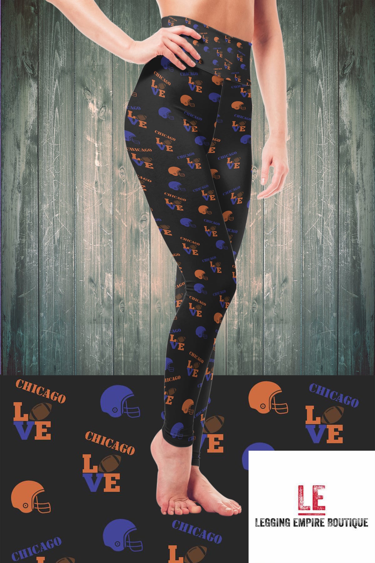 Chicago Girl Football Leggings