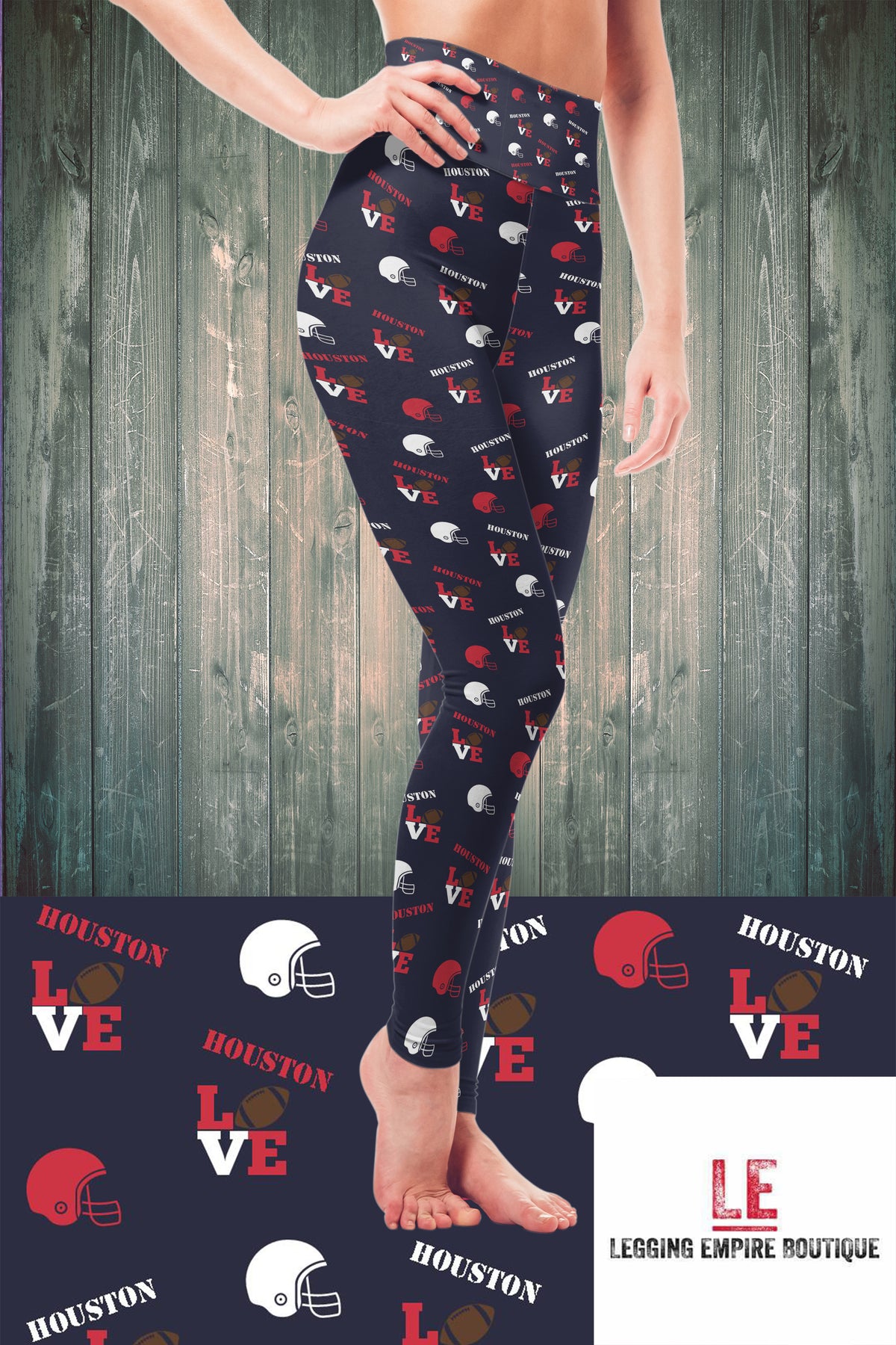 Houston Girl Football Leggings