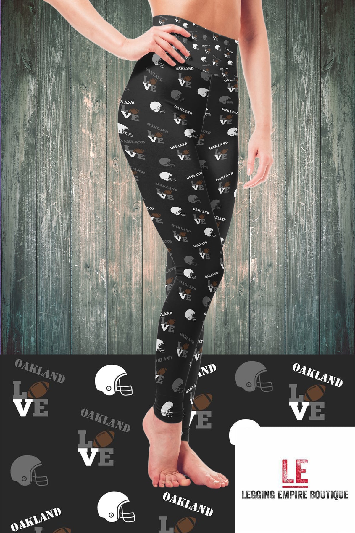 Oakland Girl Football Leggings